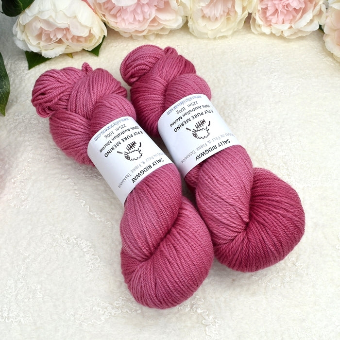 8 Ply DK Pure Merino Wool Yarn in Wood Rose| 8 ply Pure Merino Yarn | Sally Ridgway | Shop Wool, Felt and Fibre Online