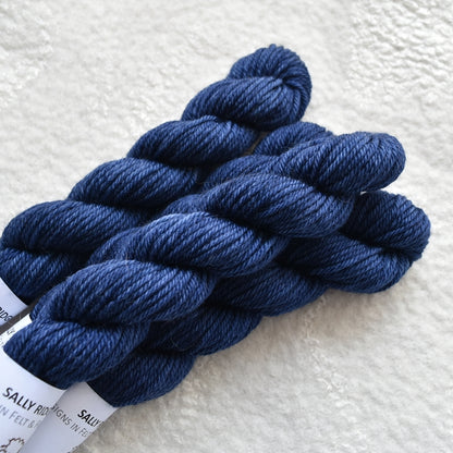 8 Ply Supreme Sock Mini Skein in Steel Blue| 8 Ply Mini Skeins | Sally Ridgway | Shop Wool, Felt and Fibre Online