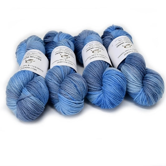 8 Ply DK Pure Merino Wool Yarn - Denim Drift 12845| 8 ply Pure Merino Yarn | Sally Ridgway | Shop Wool, Felt and Fibre Online