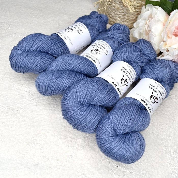 8 Ply Pure Merino Wool Yarn in Blue Stars| 8 ply Pure Merino Yarn | Sally Ridgway | Shop Wool, Felt and Fibre Online