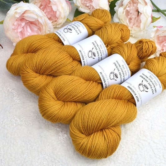 8 Ply Pure Merino Wool Yarn in Honey Gold| 8 ply Pure Merino Yarn | Sally Ridgway | Shop Wool, Felt and Fibre Online