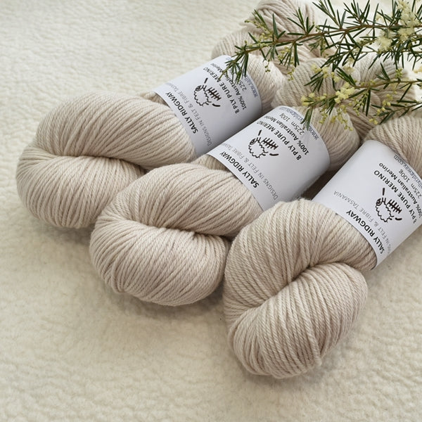 8 Ply Pure Merino Wool Yarn in Milkmaids| 8 ply Pure Merino Yarn | Sally Ridgway | Shop Wool, Felt and Fibre Online