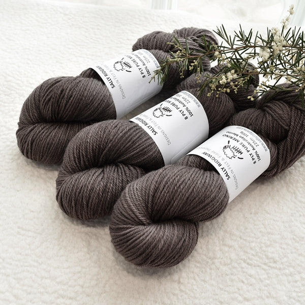 8 Ply Pure Merino Wool Yarn in Cocoa| 8 ply Pure Merino Yarn | Sally Ridgway | Shop Wool, Felt and Fibre Online