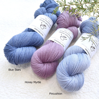 8 Ply Pure Merino Wool Yarn in Pincushion| 8 ply Pure Merino Yarn | Sally Ridgway | Shop Wool, Felt and Fibre Online