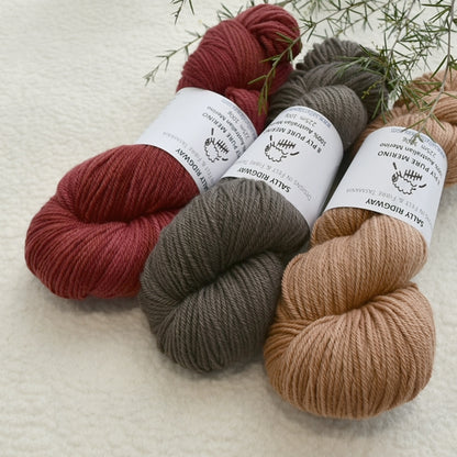 8 Ply Pure Merino Wool Yarn in Cocoa| 8 ply Pure Merino Yarn | Sally Ridgway | Shop Wool, Felt and Fibre Online