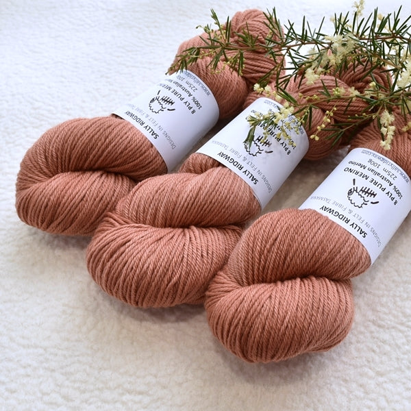 8 Ply Pure Merino Wool Yarn in Mountain Spice| 8 ply Pure Merino Yarn | Sally Ridgway | Shop Wool, Felt and Fibre Online