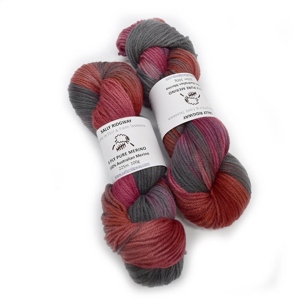 8 Ply Pure Merino Wool DK Yarn in Hot Coals 13010| 8 ply Pure Merino Yarn | Sally Ridgway | Shop Wool, Felt and Fibre Online