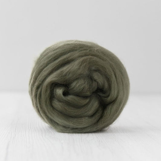 DHG Merino Wool Combed Top - Roving - Moss| DHG Wool Tops | Sally Ridgway | Shop Wool, Felt and Fibre Online