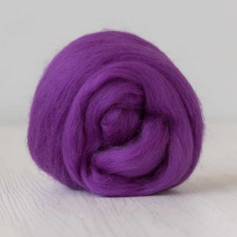 DHG Merino Wool Combed Top - Roving - Theatre Purple| DHG Wool Tops | Sally Ridgway | Shop Wool, Felt and Fibre Online