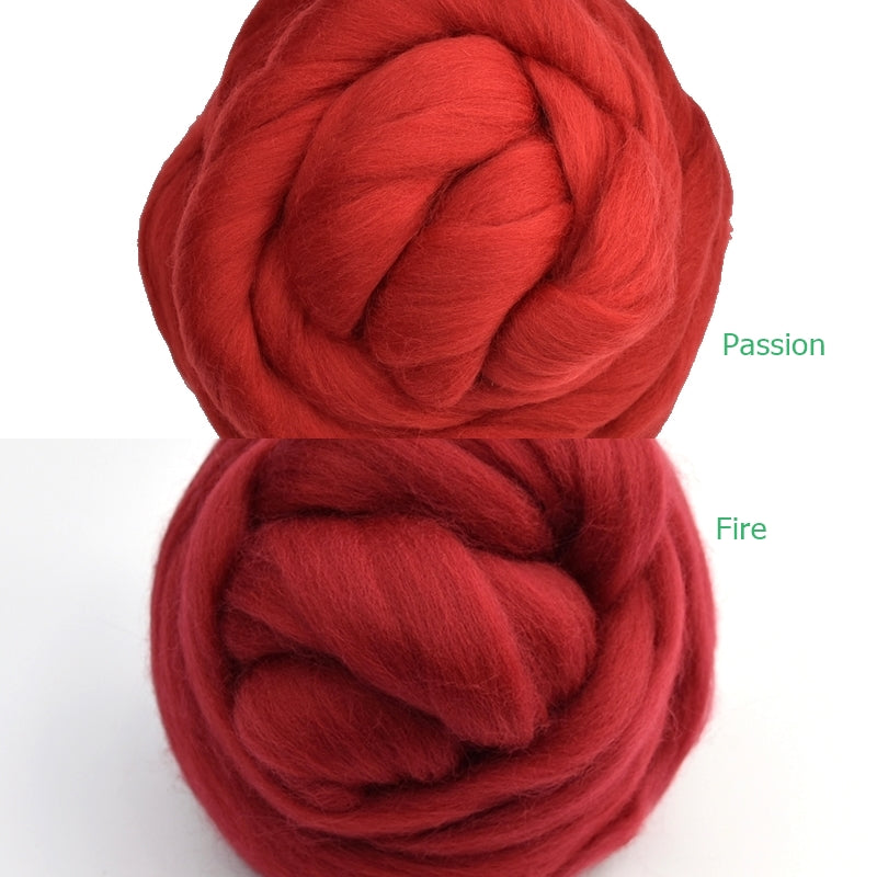 DHG Merino Wool Combed Top - Roving - Fire Red| DHG Wool Tops | Sally Ridgway | Shop Wool, Felt and Fibre Online