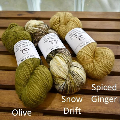 4 ply Supreme Sock Yarn Hand Dyed Snow Drift 13120| Sock Yarn | Sally Ridgway | Shop Wool, Felt and Fibre Online