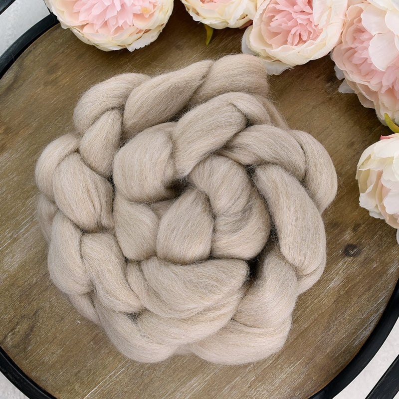 Faun Merino and Corriedale Blend Combed Wool Top| Undyed Wool Roving Top | Sally Ridgway | Shop Wool, Felt and Fibre Online