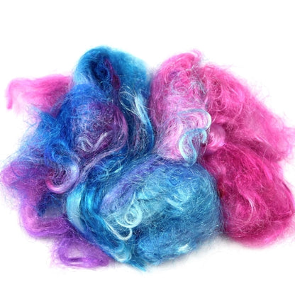 Firestar Fibre Hand Dyed Trilobal Nylon Pink Blue Mix 12615-Firestar Fibre-3-20 grams-Sally Ridgway Designs in Felt &amp; Fibre