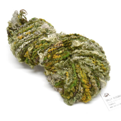 Hand Spun Australian Merino Wool Chunky Art Yarn in Forest Green 12726-Hand Spun Yarn-1-Sally Ridgway Designs in Felt &amp; Fibre