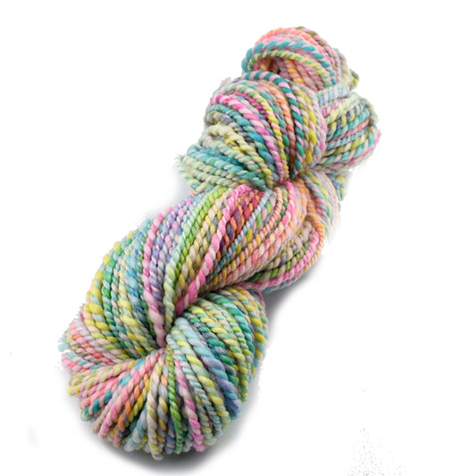 Hand Spun Superwash Merino Wool Chunky Yarn in Soft Rainbow 13209| Hand Spun Yarn | Sally Ridgway | Shop Wool, Felt and Fibre Online