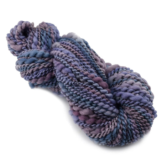 Hand Spun Chunky Tasmanian Merino Yarn Thick and Thin - Steel Blush 13133| Hand Spun Yarn | Sally Ridgway | Shop Wool, Felt and Fibre Online