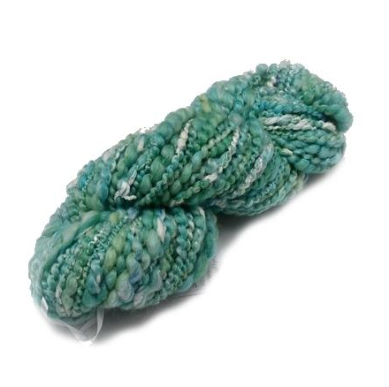 Hand Spun Australian Merino Wool Chunky Art Yarn in Opal Blue Green 12736-Hand Spun Yarn-1-Sally Ridgway Designs in Felt &amp; Fibre
