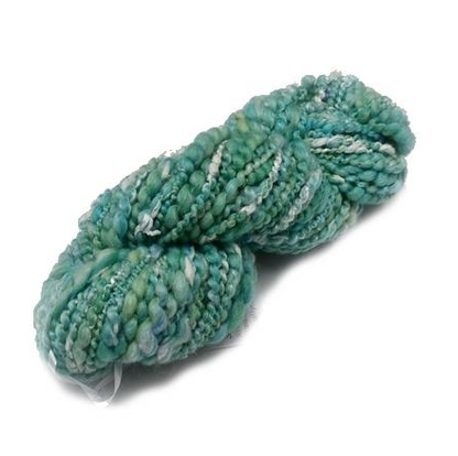 Hand Spun Australian Merino Wool Chunky Art Yarn in Opal Blue Green 12736-Hand Spun Yarn-1-Sally Ridgway Designs in Felt &amp; Fibre
