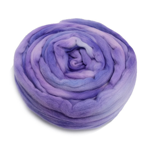 Tasmanian Merino Wool Combed Top Hand Dyed Lilac 12983| Merino Wool Tops | Sally Ridgway | Shop Wool, Felt and Fibre Online