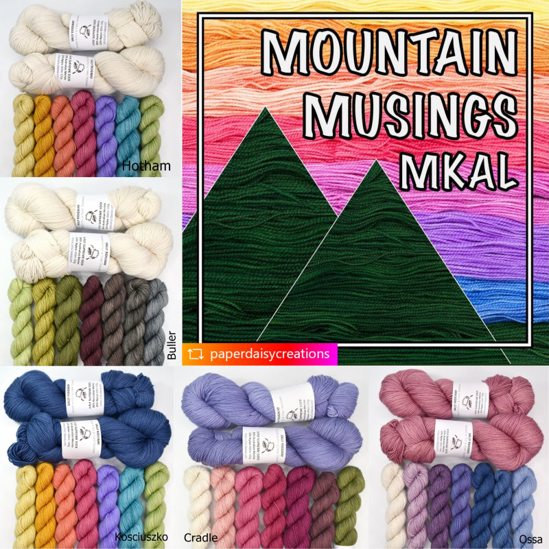 Mountain Musings MKAL Yarn Kit - Dyed to Order-Sock Yarn-1-Hotham-Sally Ridgway Designs in Felt &amp; Fibre