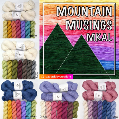 Mountain Musings MKAL Yarn Kit - Dyed to Order-Sock Yarn-1-Hotham-Sally Ridgway Designs in Felt &amp; Fibre