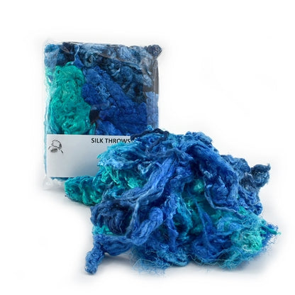 Mulberry Silk Throwster Fibre in Vivid Bluebell 12868| Silk Throwster | Sally Ridgway | Shop Wool, Felt and Fibre Online