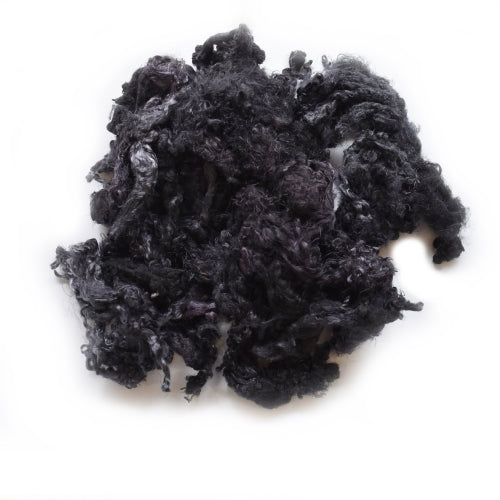 Mulberry Silk Throwster Waste Fibre Charcoal 20 grams 12622| Silk Throwster | Sally Ridgway | Shop Wool, Felt and Fibre Online