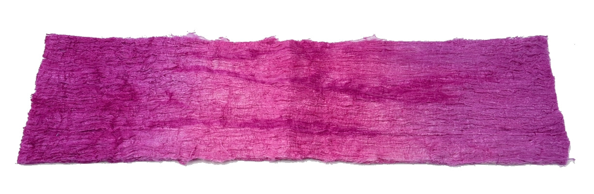 Mulberry Silk Cocoon Sheet Fabric Hand Dyed Fuchsia 12843| Silk Cocoon Sheets | Sally Ridgway | Shop Wool, Felt and Fibre Online