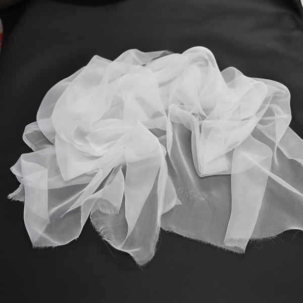 Mulberry Silk Tissue Fabric Scarf Length for Nuno Felting - Undyed White 3.5mm| Silk Fabric | Sally Ridgway | Shop Wool, Felt and Fibre Online