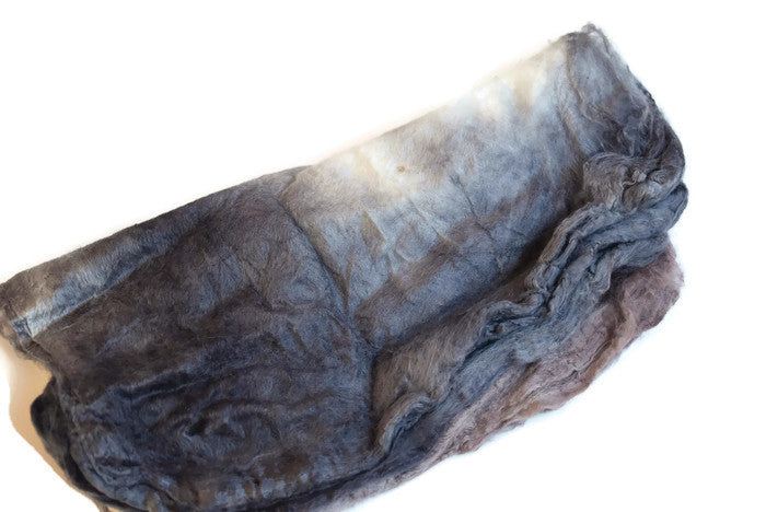 Silk Hankies Hand Dyed Brown Grey Cream 12277-Silk Hankies-2-10 Grams-Sally Ridgway Designs in Felt &amp; Fibre