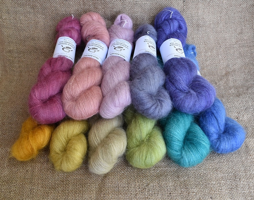 Superkid Mohair & Silk Hand Dyed Storm Clouds| Mohair Silk | Sally Ridgway | Shop Wool, Felt and Fibre Online