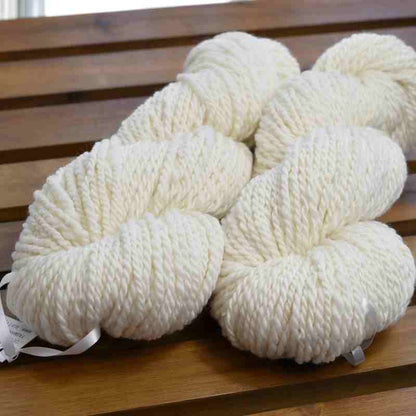 White Hand Spun Superwash Merino Wool Chunky Yarn 13327| Hand Spun Yarn | Sally Ridgway | Shop Wool, Felt and Fibre Online