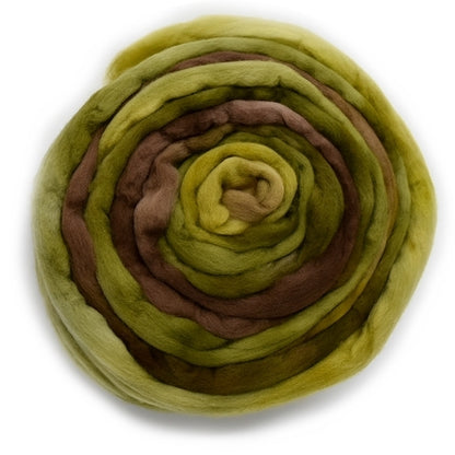 Tasmanian Merino Wool Combed Top Hand Dyed Rain Forest 12860| Merino Wool Tops | Sally Ridgway | Shop Wool, Felt and Fibre Online