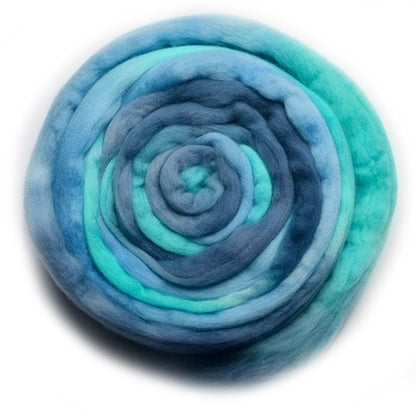 Tasmanian Merino Wool Combed Top Hand Dyed Ocean Blue 12863| Merino Wool Tops | Sally Ridgway | Shop Wool, Felt and Fibre Online