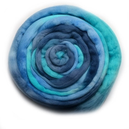 Tasmanian Merino Wool Combed Top Hand Dyed Ocean Blue 12863| Merino Wool Tops | Sally Ridgway | Shop Wool, Felt and Fibre Online