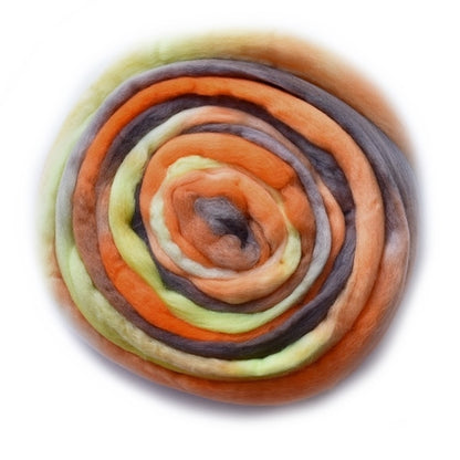 Tasmanian Merino Wool Combed Top in Citrus Brown 12927-Merino Wool Tops-1-100 grams-Sally Ridgway Designs in Felt &amp; Fibre