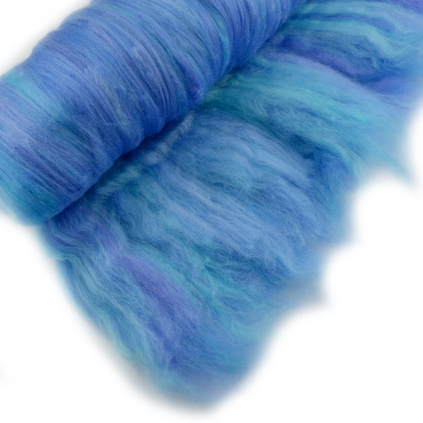 Tasmanian Merino Wool Carded Batts Hand Dyed Purple Opal 13079| Merino Wool Batts | Sally Ridgway | Shop Wool, Felt and Fibre Online