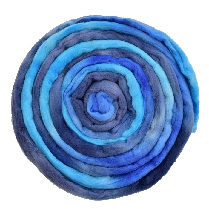 Tasmanian Merino Wool Combed Top (Roving) Blue Spark| Merino wool tops | Sally Ridgway | Shop Wool, Felt and Fibre Online
