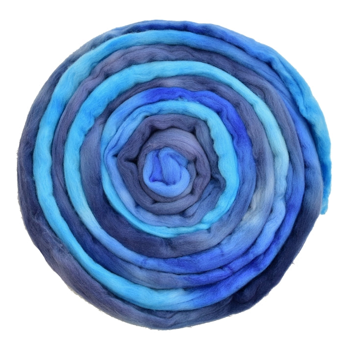 Tasmanian Merino Wool Combed Top (Roving) Blue Spark| Merino wool tops | Sally Ridgway | Shop Wool, Felt and Fibre Online