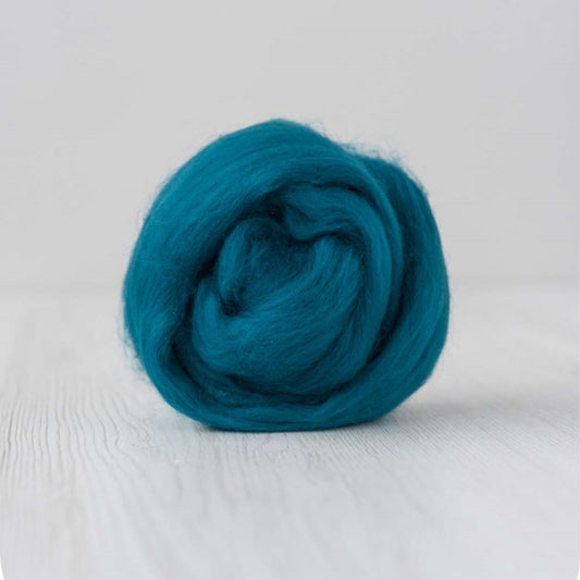 DHG Merino Wool Combed Top - Roving - Teal| DHG Wool Tops | Sally Ridgway | Shop Wool, Felt and Fibre Online