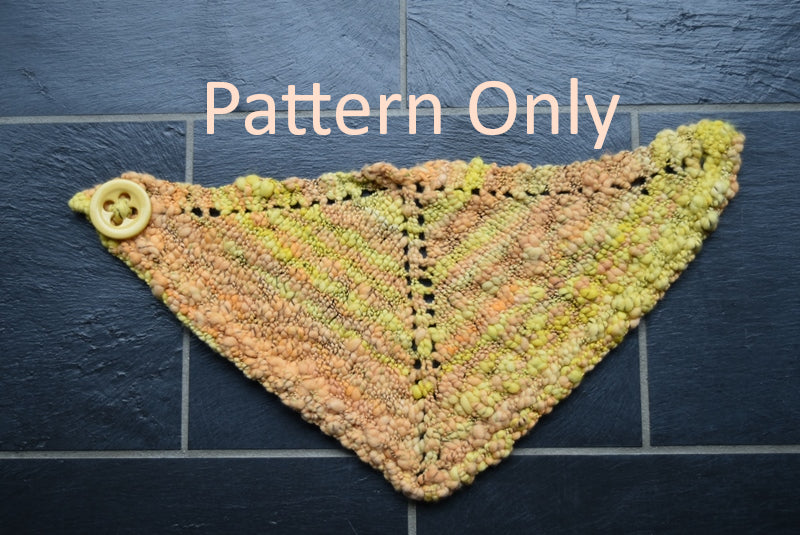 Triangle Neck Scarf Shawl Pattern| Knitting Pattern | Sally Ridgway | Shop Wool, Felt and Fibre Online