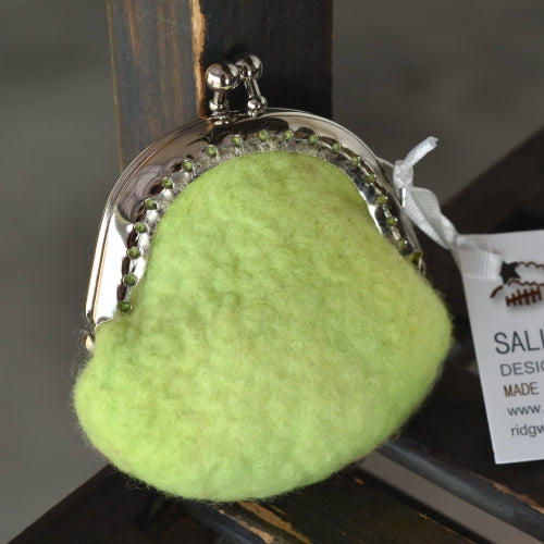 Wool Felt Kiss Lock Coin Purse for Stitch Markers & Accessories 12151-Coin Purse-2-Sally Ridgway Designs in Felt &amp; Fibre