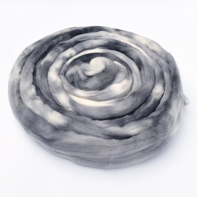 Ash Grey Tasmanian Merino Wool Combed Top 12981| Merino Wool Tops | Sally Ridgway | Shop Wool, Felt and Fibre Online