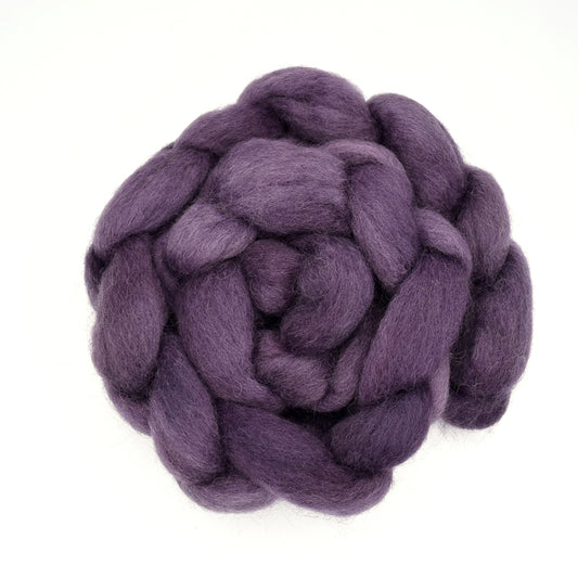Australian Border Leicester Wool Top Hand Dyed Aubergine| Border Leicester | Sally Ridgway | Shop Wool, Felt and Fibre Online