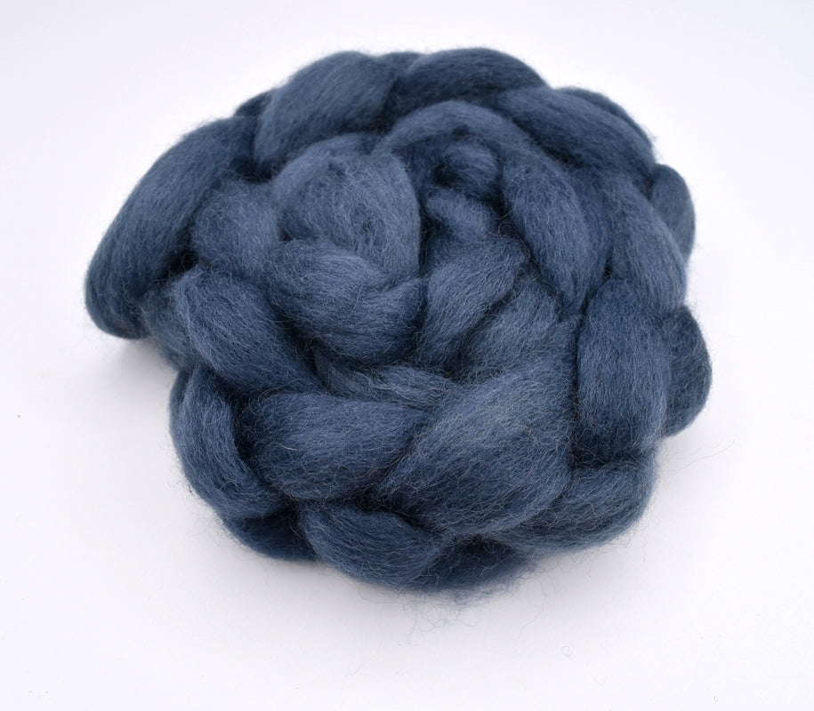 Australian Border Leicester Wool Top Hand Dyed Blue Stone| Border Leicester | Sally Ridgway | Shop Wool, Felt and Fibre Online