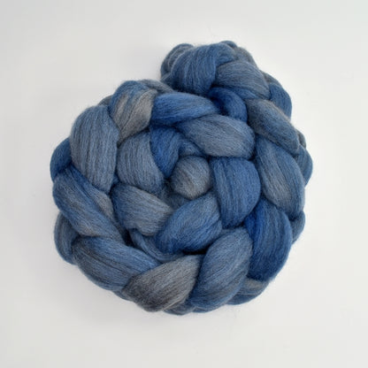 Australian Merino and Corriedale Combed Wool Top in Muted Indigo-Corriedale Wool-3-100 grams-Sally Ridgway Designs in Felt &amp; Fibre