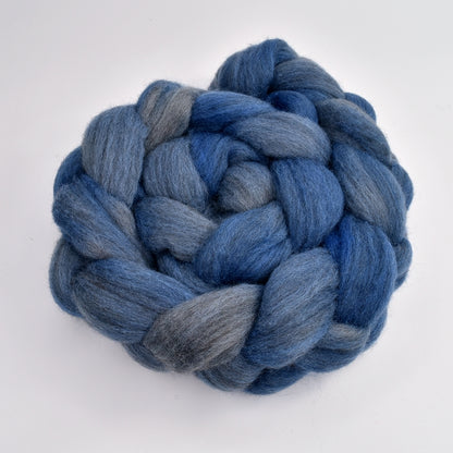 Australian Merino and Corriedale Combed Wool Top in Muted Indigo-Corriedale Wool-1-100 grams-Sally Ridgway Designs in Felt &amp; Fibre