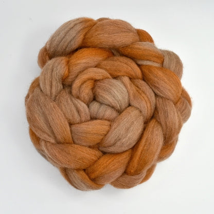 Australian Merino and Corriedale Combed Wool Top in Sienna Flush| Corriedale Wool | Sally Ridgway | Shop Wool, Felt and Fibre Online