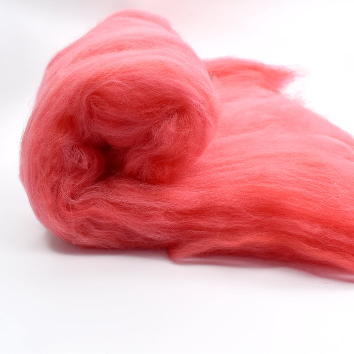 Tasmanian Merino Wool Carded Batts Hand Dyed Pink Red Blend| Merino Wool Batts | Sally Ridgway | Shop Wool, Felt and Fibre Online