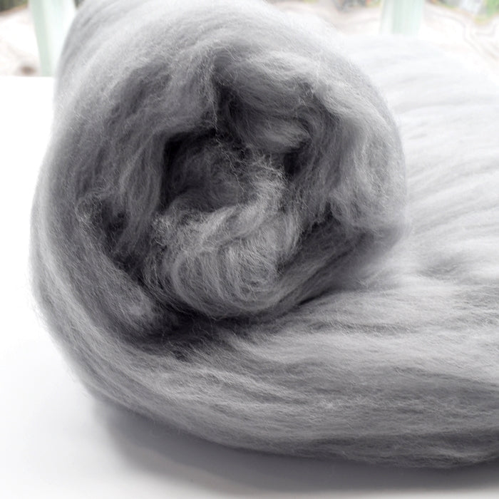 Tasmanian Merino Wool Carded Batts Hand Dyed in Ash Grey| Merino Wool Batts | Sally Ridgway | Shop Wool, Felt and Fibre Online